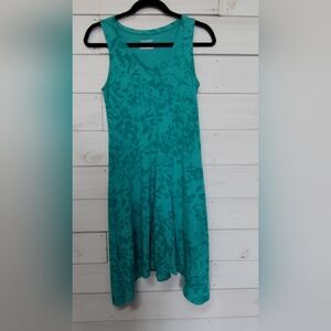 Columbia Teal Patterned Midi Dress